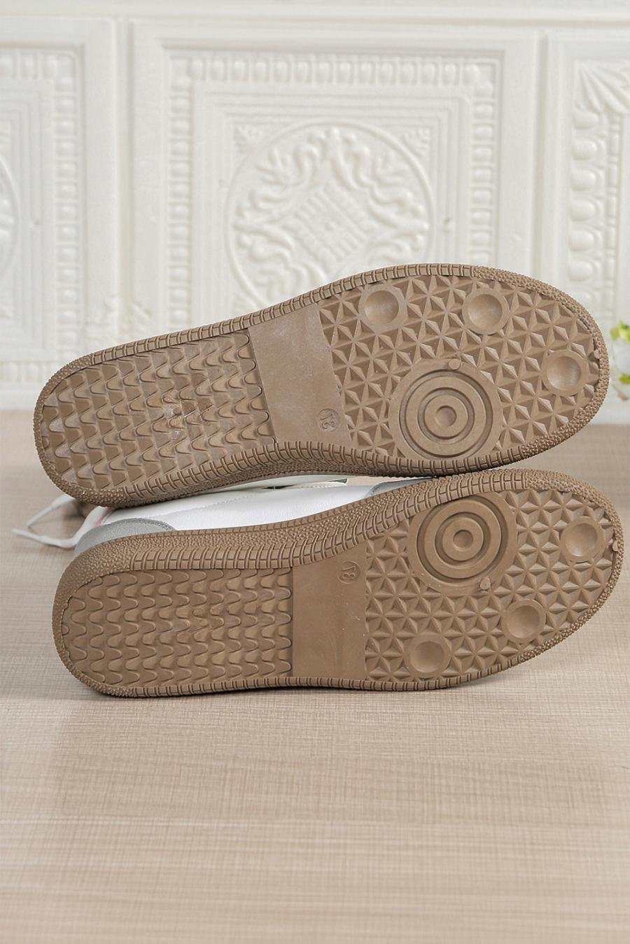 Femme Sneakers | Baskets à Lacets Patchwork à Rayures Roses